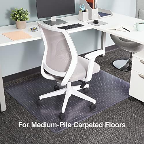 Staples Carpet Chair Mat, 45x53 Inch, Medium-Pile, Model 28592 - Image 2