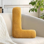 Initial L Shaped Pillow Letter Cushion Decorative Alphabet Pillow by huraty