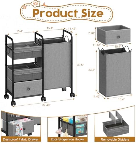 Cidaziya 2In1 Baby Diaper Caddy Organizer - Image 5
