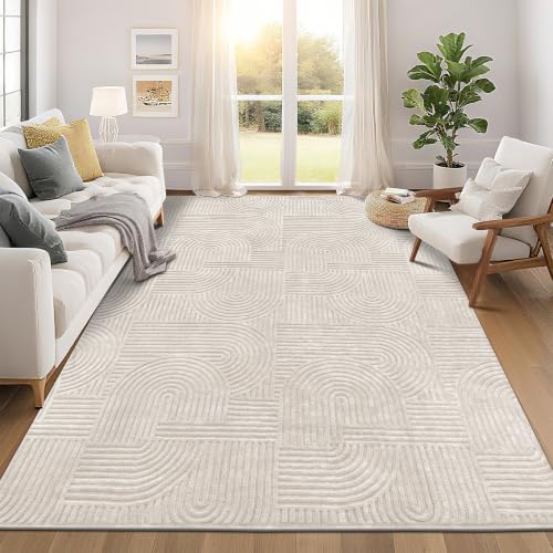 Pauwer 8x10 Area Rugs for Living Room, Modern Non Slip Washable Rug by Pauwer
