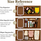 4 pcs Clear Zipper Pouches, Hard Shell Zipper Case, Toiletry Bag - Image 3