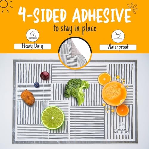 Disposable Place Mats with 4-Sided Adhesive, Non-Toxic - Image 3