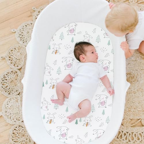 Stretch Fitted Bassinet Sheet Set BROLEX 2 Pack Cradle Sheets - Image 4
