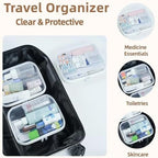 3-PCS Medium Clear Hard Shell Zipper Pouches - Image 5