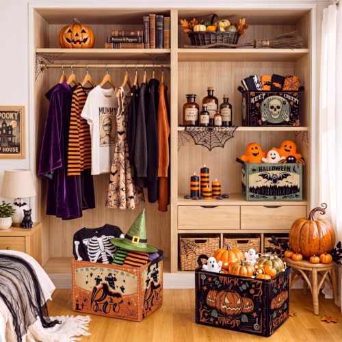 4 Pcs Vintage Halloween Storage Basket - Image 5