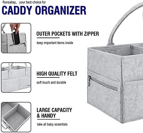 Runsabay. Nursery Basket-Baby Diaper Caddy Organizer - Image 2