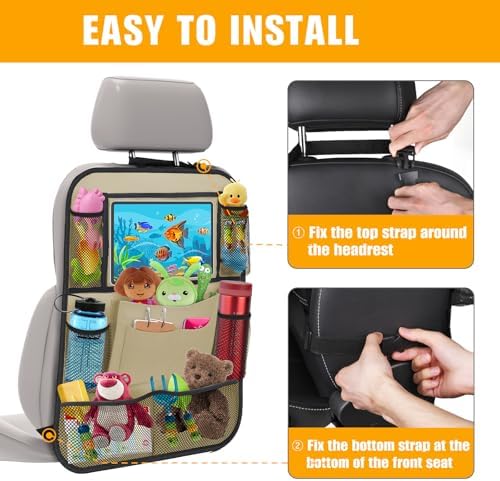 Backseat Car Organizer w/ 10 Storage Pockets 11" Tablet Holder - Image 6