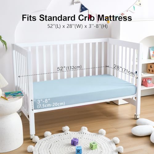 4 Pack Baby Crib Sheets for Boys Girls - Image 6
