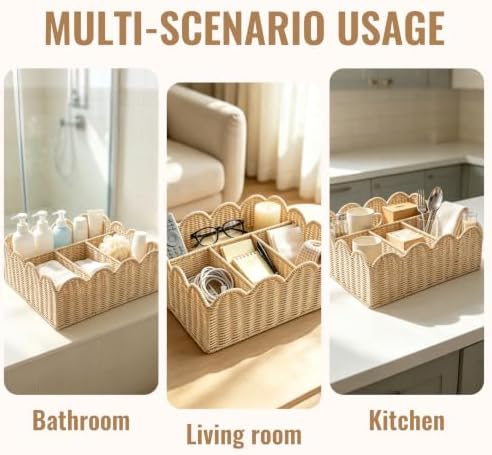 Diaper Caddy Organizer, Scalloped Changing Table Organizer - Image 7