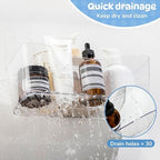 Imncya Bath Toy Storage Holder, 2 Pack Clear Bathtub Organizer - Image 5
