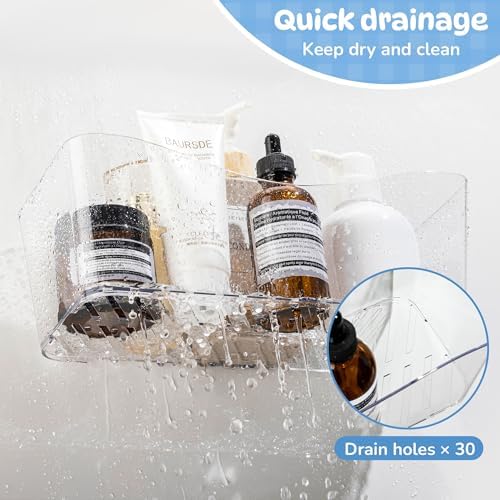 Imncya Bath Toy Storage Holder, 2 Pack Clear Bathtub Organizer - Image 5