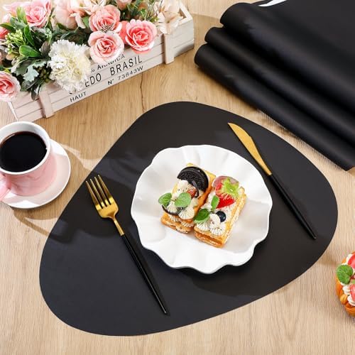 100 Pcs Disposable Paper Placemats Bulk 16.5"x13" Pebble Shape Place Mats - Image 3