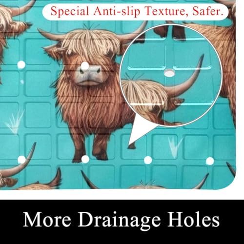 Shower Mat Bathtub Mat, 26.8x15.1 inch, Non-Slip Bath Mat - Image 2