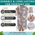 ENKOSI Non-Slip Bath Mat and Shower Mat 40x16 Extra Long, Stone Path - Image 3