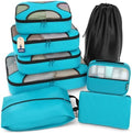Shacke 8 Set Packing Cubes for Travel, Shoe & Toiletry Bags by Shacke