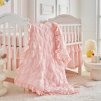 Ruffled Crib Bedding Set Baby Boho Quilted Comforter by Uozzi+Bedding