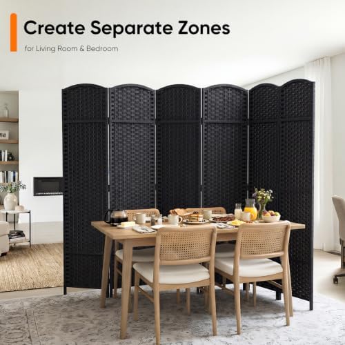 JOSTYLE Outdoor Privacy Screen 6-Panel Folding Room Divider Space Partition - Image 6