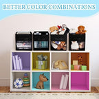 Marsui 12 Pcs Clear Cube Storage Bins Black Collapsible Kids Storage Bins - Image 5