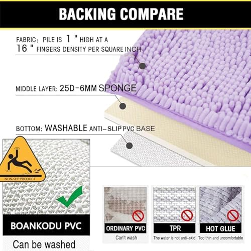 BOANKODU Toilet Rugs U-Shaped, Machine Washable, Bath Mats - Image 7