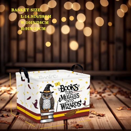 Kid Rectangle Magic Decor Basket Nursery Baby Gift Basket Feather Hat Book - Image 3