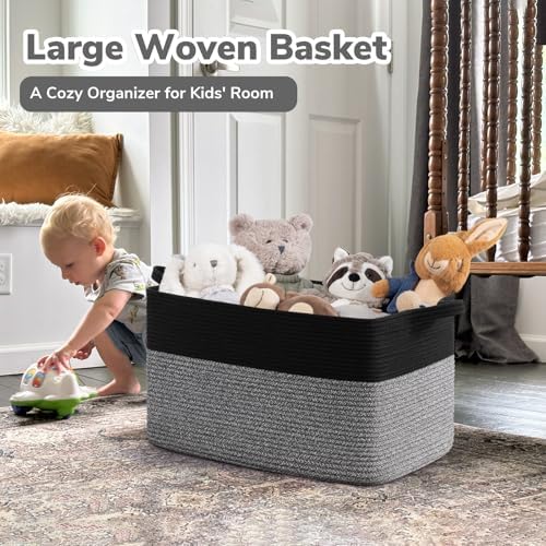 Goodpick Large Woven Rope Blanket Basket - Image 2