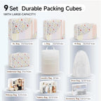OlarHike 9 Set Packing Cubes for Travel, Gifts for Women Mom, Anti-Tearing - Image 2