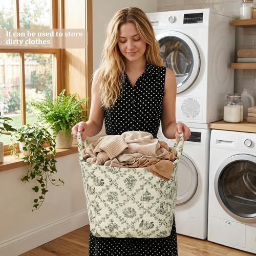 Floral Fabric Storage Basket Car Interior Storage Basket Underwear Sundries - Image 4