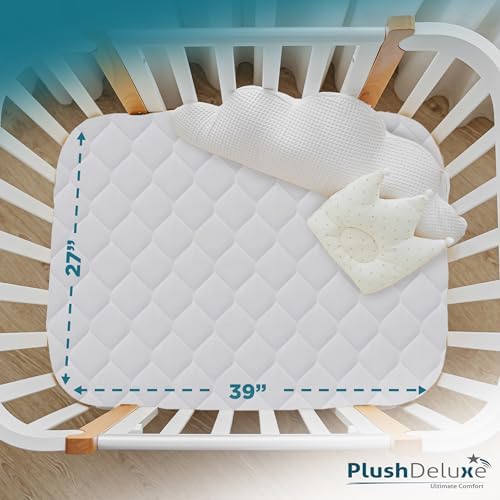 PlushDeluxe Pack and Play Mattress Protector, Waterproof Playard Pack N Play - Image 2