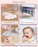 KingKam Breastmilk Popsicle Molds, Baby Fruit Feeder Teething Tray, 2 Pack - Image 2