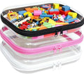 3PCS Clear Hard Plastic Zipper Case, Double Zippers Hard Pouch, Portable Travel by Unknown