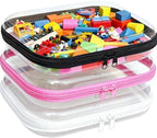 3PCS Clear Hard Plastic Zipper Case, Double Zippers Hard Pouch, Portable Travel by Unknown