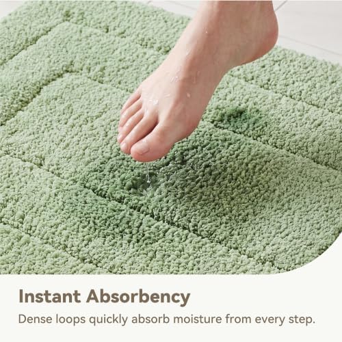 GRANNY SAYS Sage Green Bathroom Rug 20" x 32", Non-Slip Bath Mat - Image 4