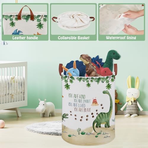 Dinosaur Nursery Decor Kids Laundry Basket Large Kid Storage Chest Trunk - Image 4