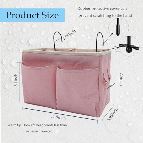 2-Pack Bedside Caddy Bedside Hanging Storage Basket Multi-Function Organizer - Image 2