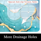 Bath Tub Shower Mat, Washable Bathtub Floor Mats, Suction Cups and Drain Holes - Image 2