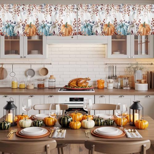 Fall Thanksgiving Kitchen Curtains Valances - Image 6