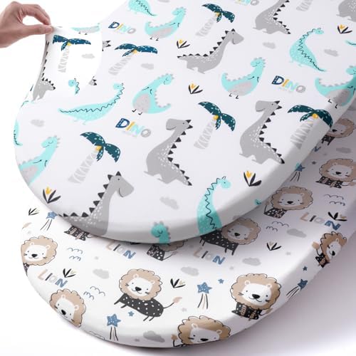 Stretch Fitted Bassinet Sheet Set BROLEX 2 Pack Cradle Sheets by BROLEX