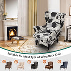 NILUOH Wingback Chair Covers 2-Piece, Armchair Slipcovers - Image 3