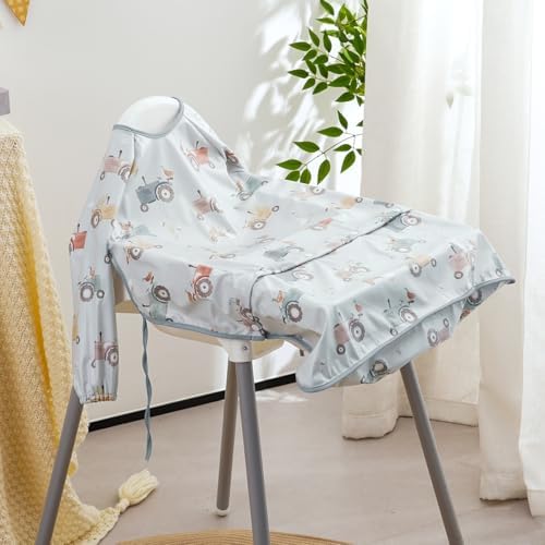 2-Pack Long Sleeve Baby Bib, Coverall Baby Bibs - Image 3