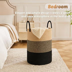 Artfeel Laundry Basket, Woven Cotton Rope Laundry Hamper, 80L - Image 4