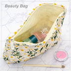 Makeup Bags for Purse Zipper Cosmetic Pouch Large Travel Canvas Make Up - Image 3