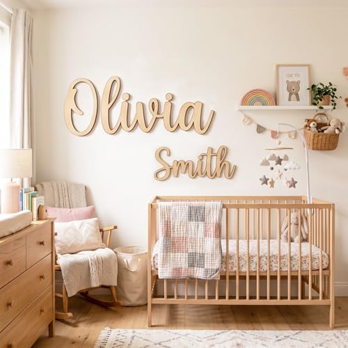 Personalized Wooden Name Sign for Nursery - Image 2