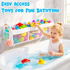Bath Toy Storage, 3 Compartment Horizontal Large Openings - Image 6