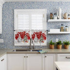 Vandarllin Christmas Gnome Kitchen Curtains and Valances Set, Winter Merry - Image 5