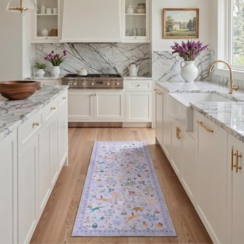 BESBLEE 2X7 Washable Kitchen Runner Rug, Animal Non Slip - Image 2