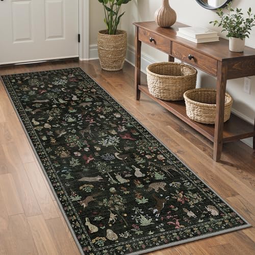 BESBLEE 2X6 Washable Kitchen Runner Rug, Animal Non Slip - Image 2
