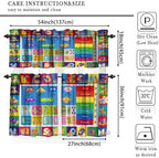 Alphabet ABC Kids Valance Curtain Colorful Cartoon Animal Learning Inspirational - Image 5