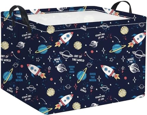 Rectangular Space Basket for Boys Baby Storage Basket Storage Bin Organizer Box by HIYAGON