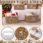 4 Pack Christmas Storage Bin Collapsible Large Christmas Gingerbread Storage - Image 3