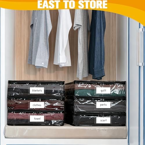 Plastic Storage Bags with Easy-Glide Zipper, Durable Clear Vinyl Zippered - Image 3